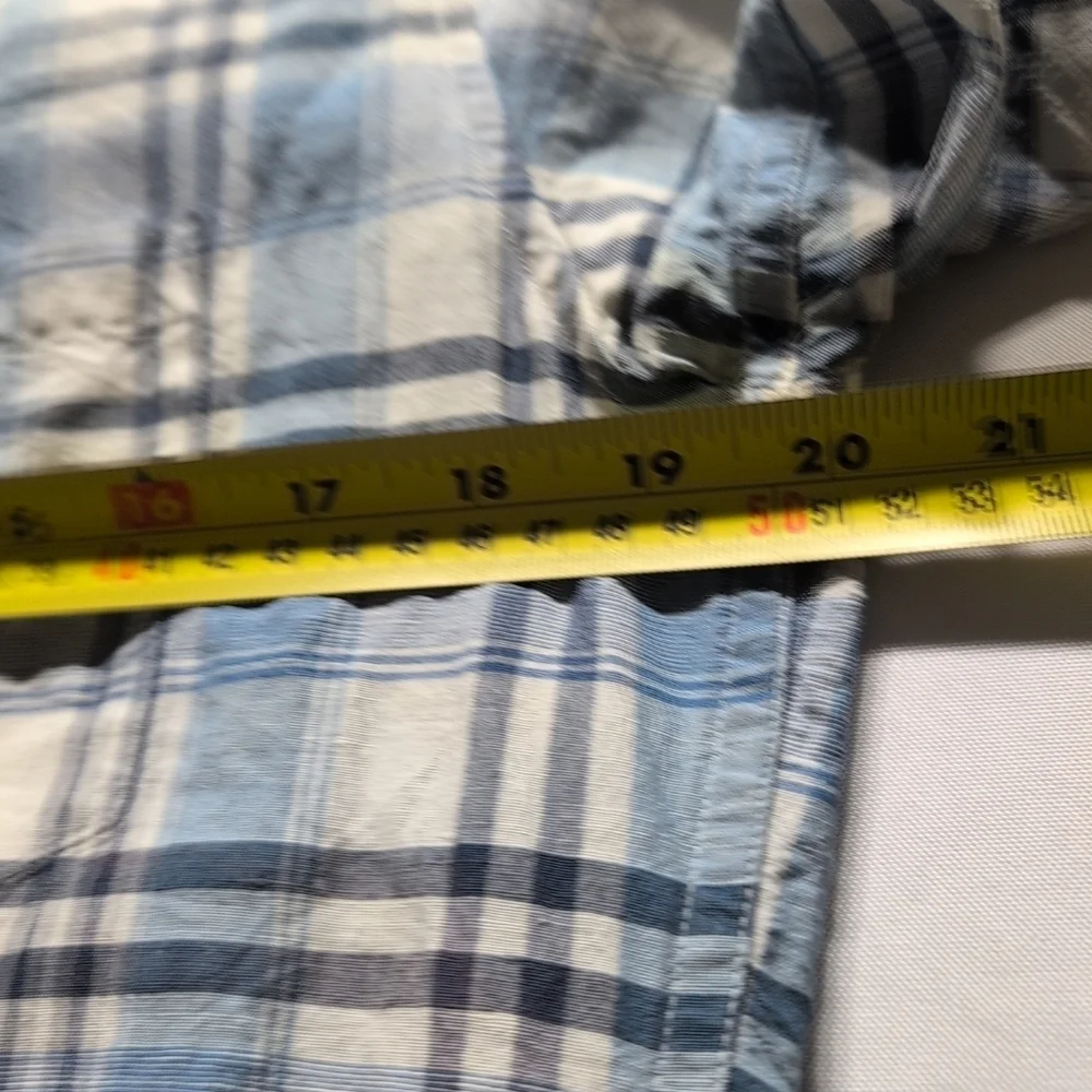 J. Crew Blue and White Casual Button Down Shirt